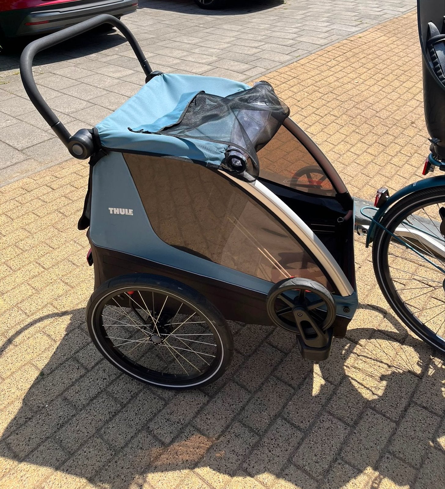 Thule Courier - Fietskar en wandelwagen, Ophalen, Opvouwbaar, 20 tot 40 kg, Zo goed als nieuw