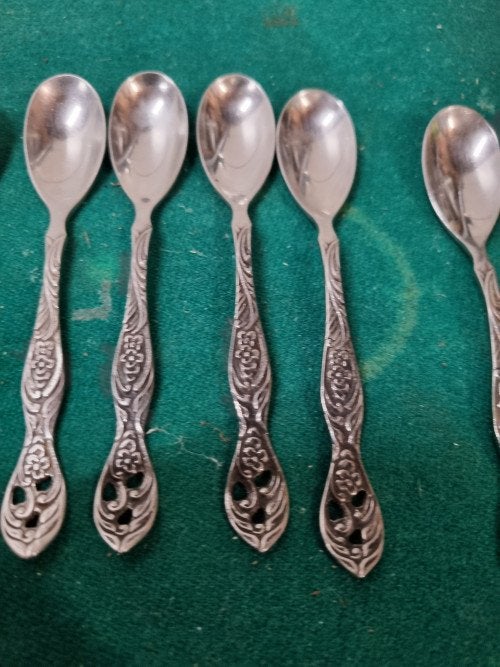 koffielepels antiek gero zlmeta 8x, Ophalen of Verzenden, 'T Olde Gre-j, Info@toldegrej.nl, Endepoelstraat 20f Didam