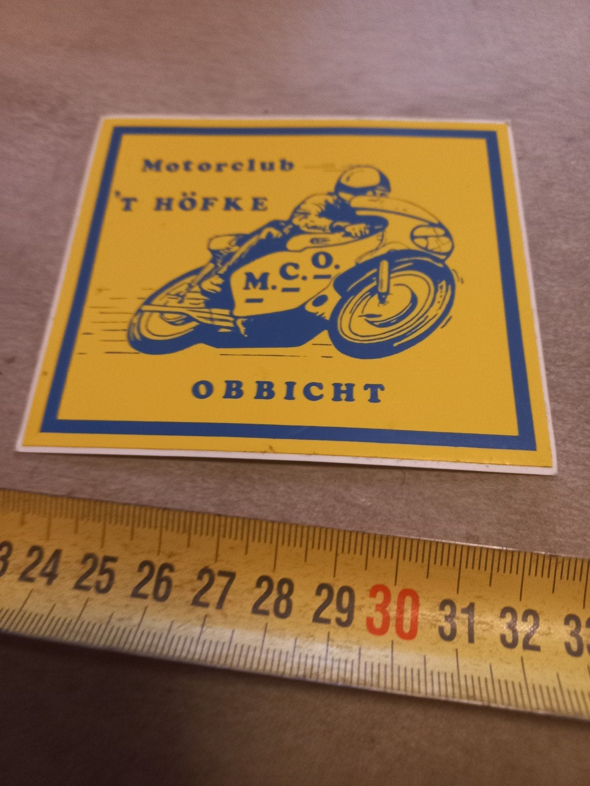 Vintage Motorclub 't Höfke Obbicht sticker, Verzamelen, Ophalen of Verzenden