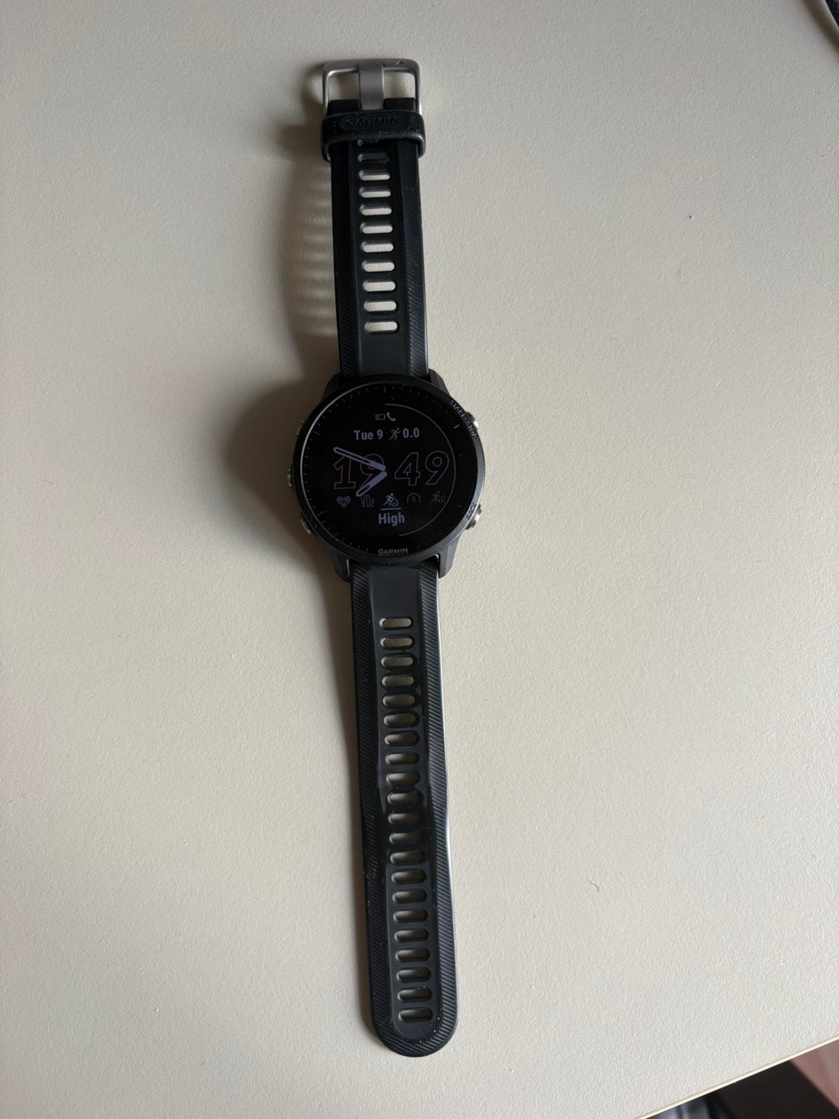 Garmin Forerunner 955, Sieraden, Tassen en Uiterlijk, Sporthorloges, Verzenden, Zo goed als nieuw, Zwart, Android