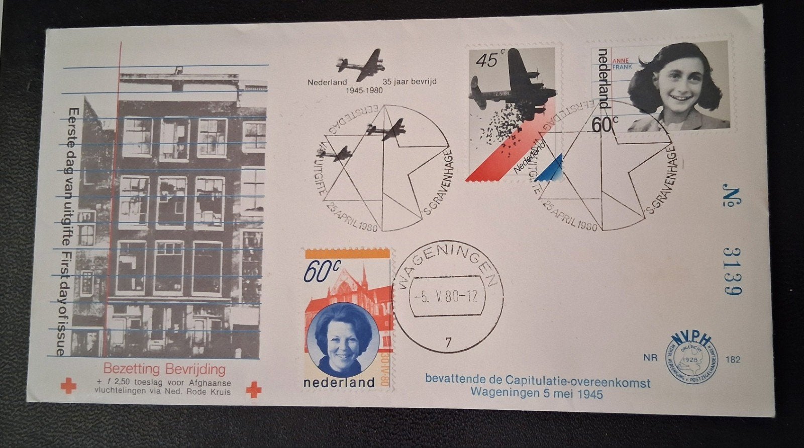 FDC Nederland 35 jaar bevrijd, Postzegels en Munten, Postzegels | Eerstedagenveloppen, Ophalen of Verzenden, Onbeschreven, Nederland