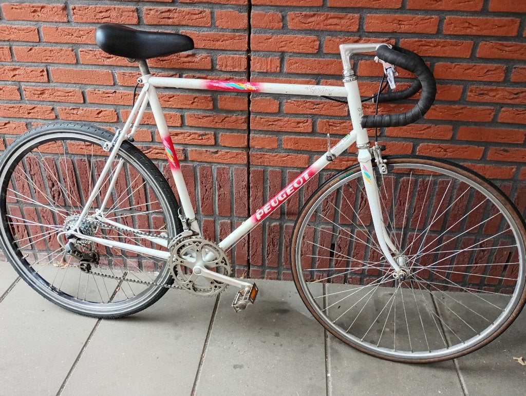 Racefiets 58cm rijklaar 14v Peugeot retro cityracer, Fietsen en Brommers, 28 inch, Gebruikt, Velgrem, 57 tot 61 cm