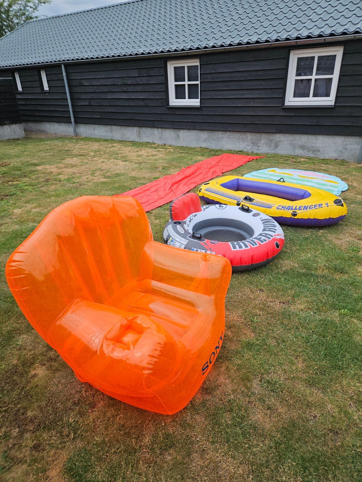 Opblaasbare boot stoel zwemband watermat waterglijbaan, Minder dan 80 cm, Opblaaszwembad, Rond, Ophalen of Verzenden