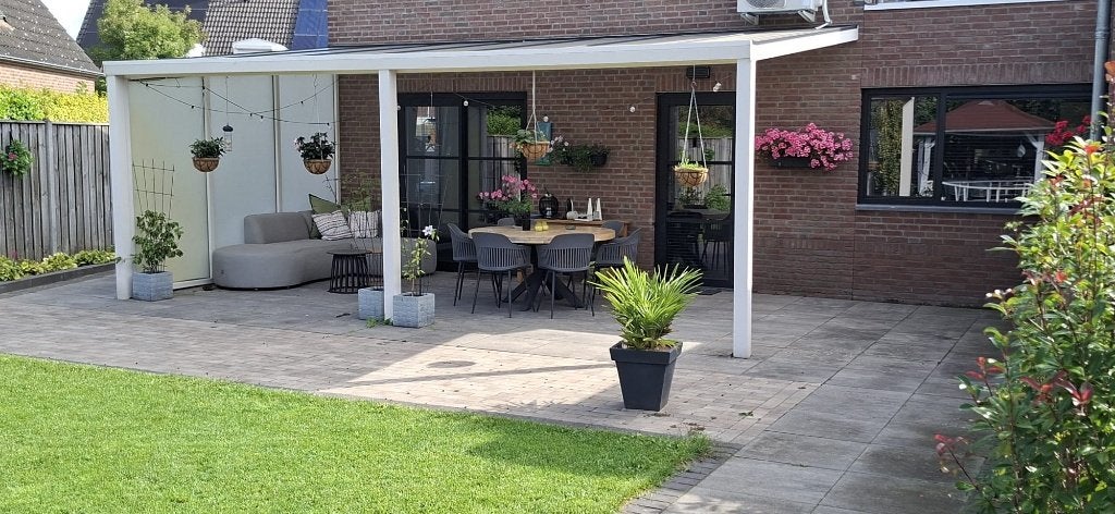 Kunststof Afdak te koop, Tuin en Terras, Ophalen, Gebruikt, Veranda