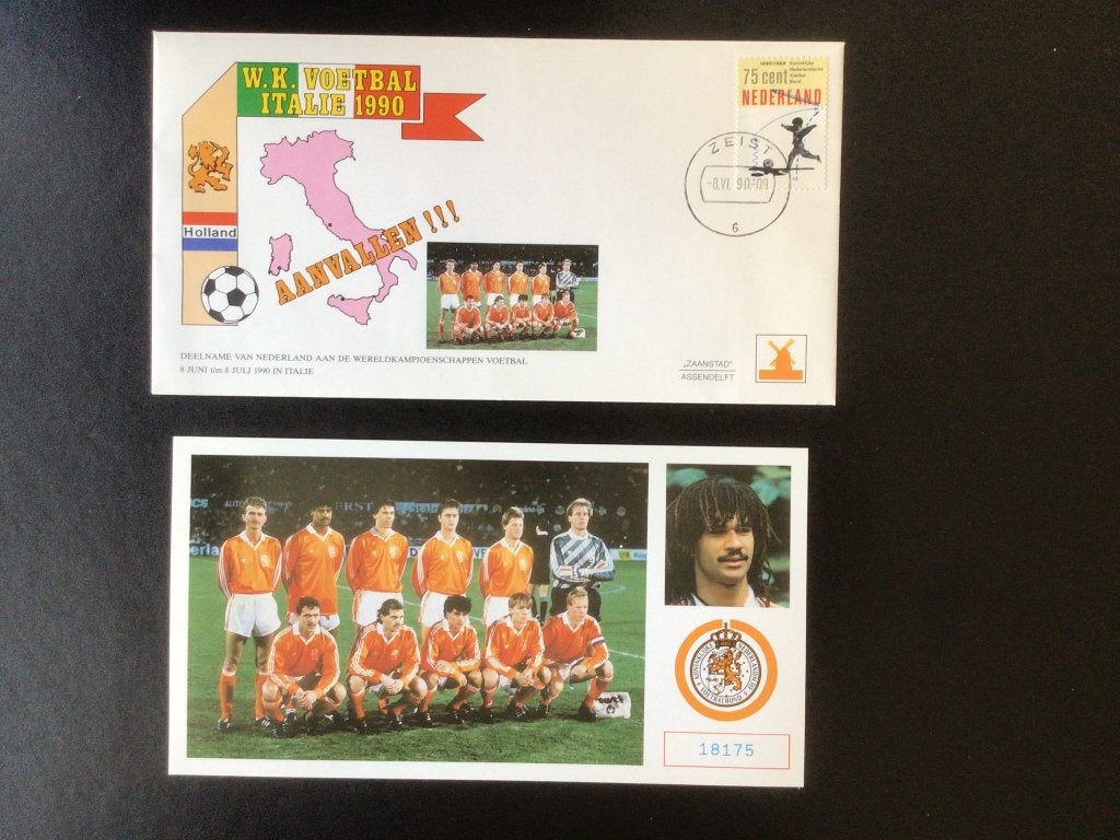 Herdenkingsenvelop WK Voetbal Italië 1990, Verzamelen, Ophalen of Verzenden, Zo goed als nieuw, Overige binnenlandse clubs, Overige typen