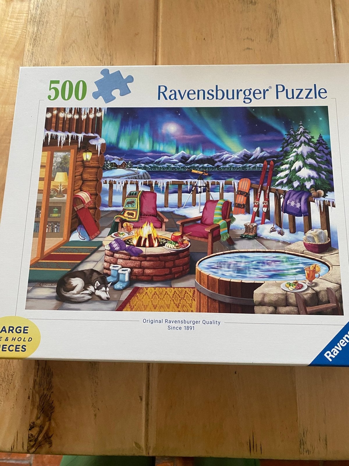 Ravensburger Legpuzzel 500 stukjes - Winteravond, Ophalen of Verzenden, Minder dan 500 stukjes, Zo goed als nieuw, Legpuzzel