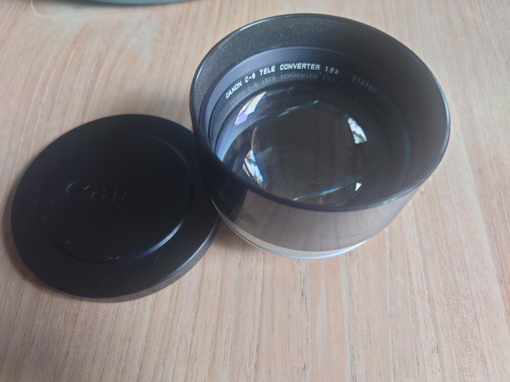 Canon C-8 Tele Converter 1,8x incl. Originele Canon 80mm cap, Audio, Tv en Foto, Fotografie | Lenzen en Objectieven, Ophalen of Verzenden