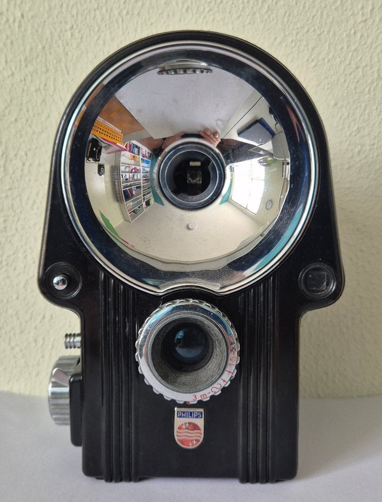 Philips Flitscamera bakeliet fototoestel, Verzamelen, Ophalen of Verzenden, 1940 tot 1960, Fototoestel