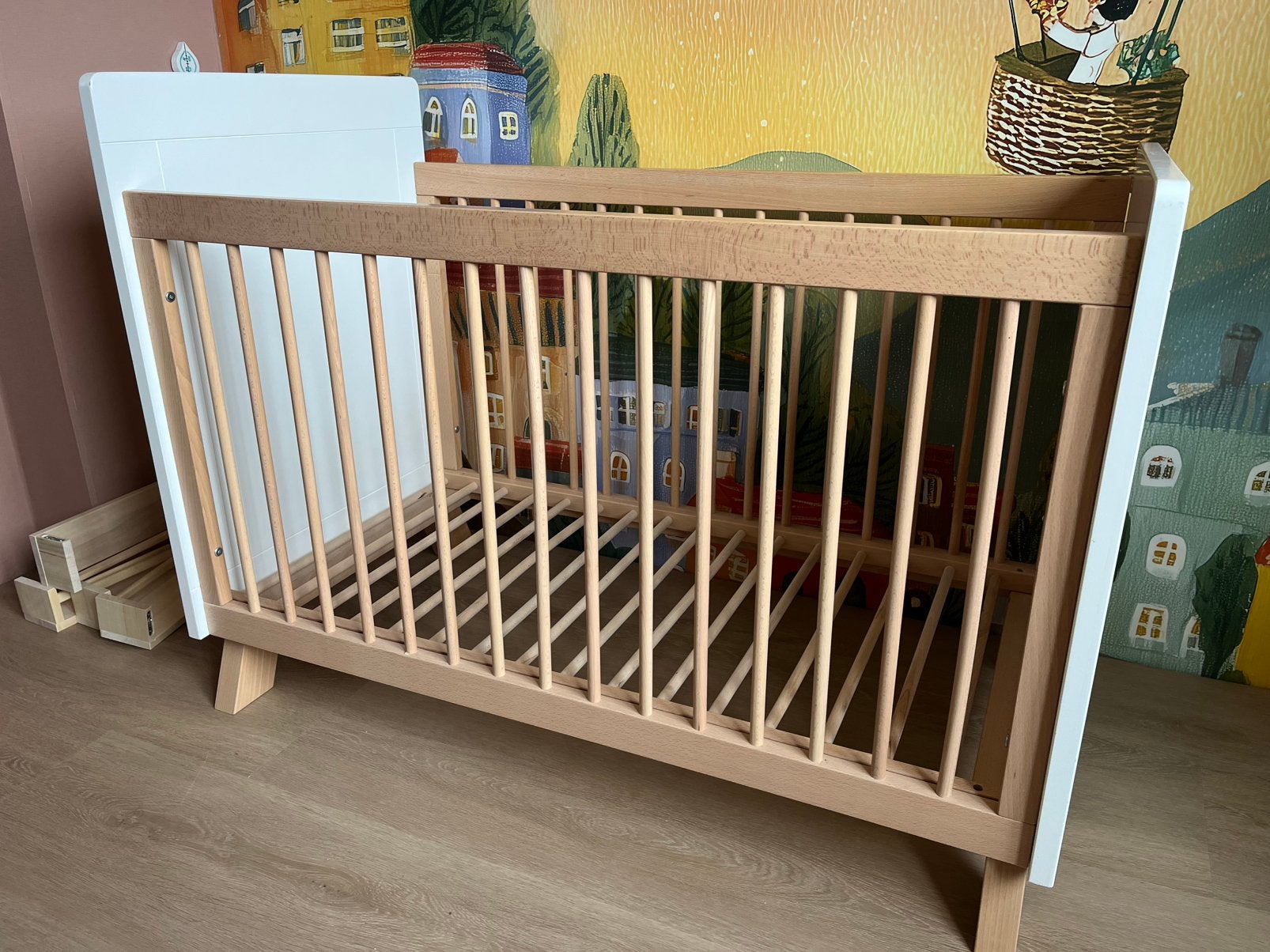 Bopita ledikant 60x120 met Emma kids matras, Ophalen, Zo goed als nieuw, Jongetje of Meisje