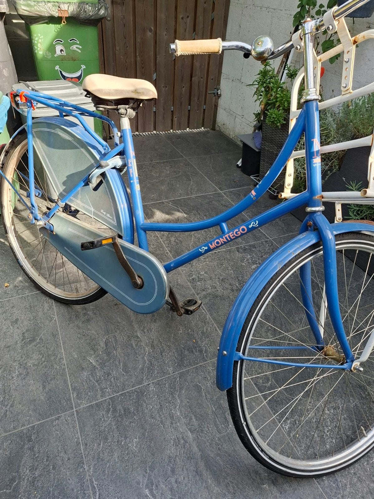 Montego damesfiets met voordrager - Blauw, Terugtraprem, Ophalen, Overige merken, 53 tot 56 cm