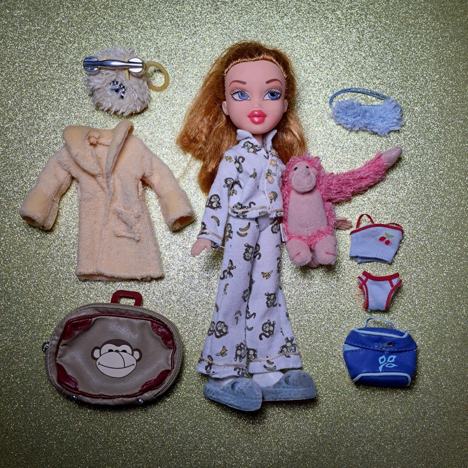 MGA Bratz Slumber Party Girl Meygan 2003, Verzamelen, Poppen, Verzenden, Zo goed als nieuw, Fashion Doll