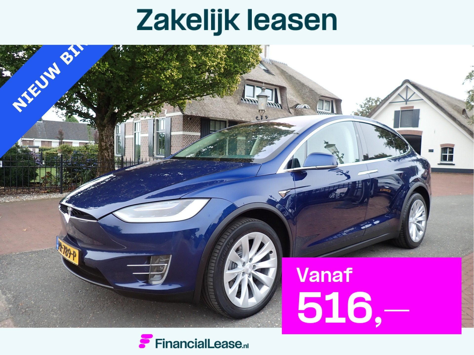 Tesla Model X 100D 6P SOH 87% / CCS / ENHANCED-AUTOPILOT / C, Automaat, Model X, Gebruikt, Blauw