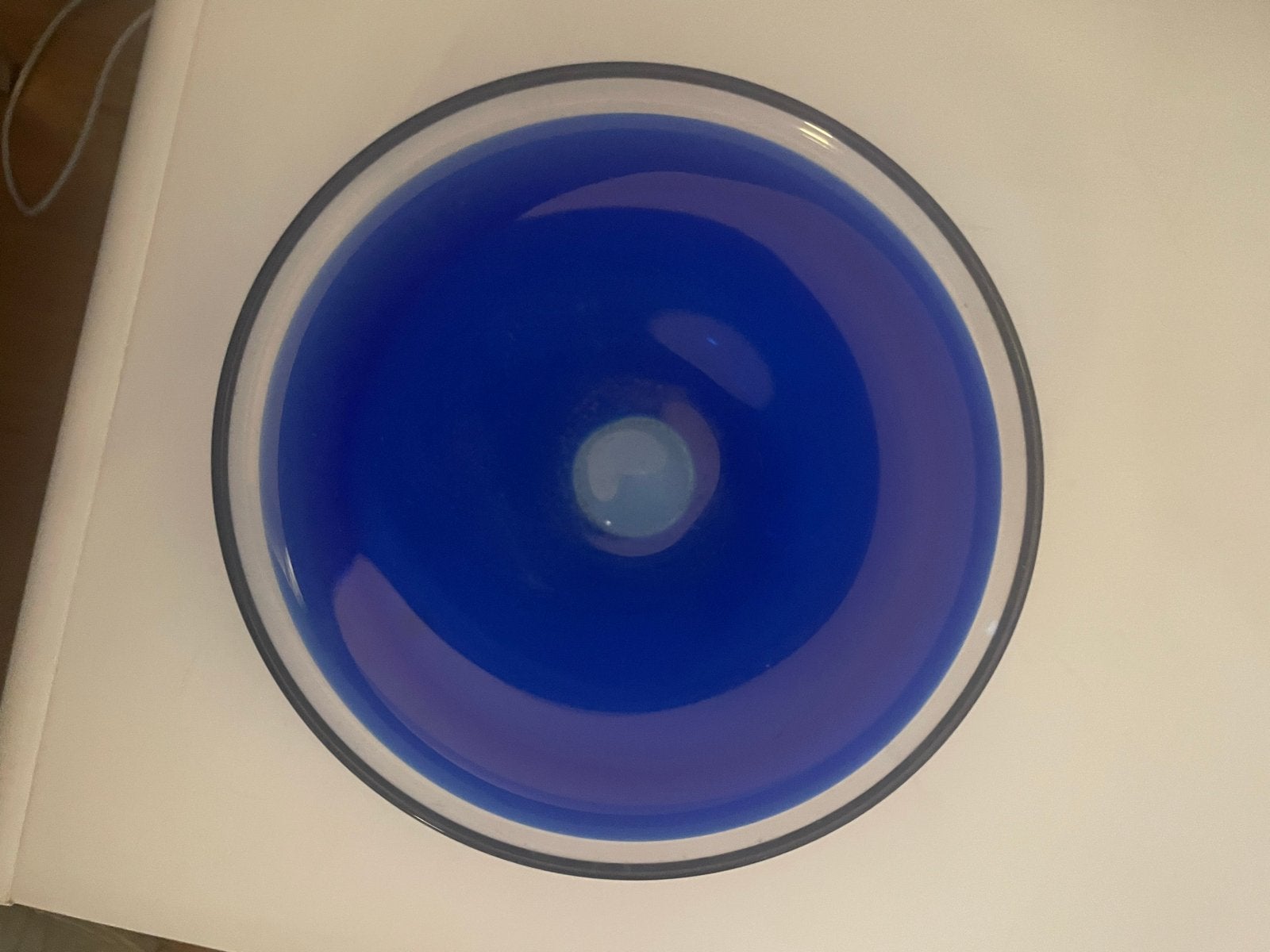 Kristallen fruitschaal blauw Kristalunie Maastricht, Ophalen