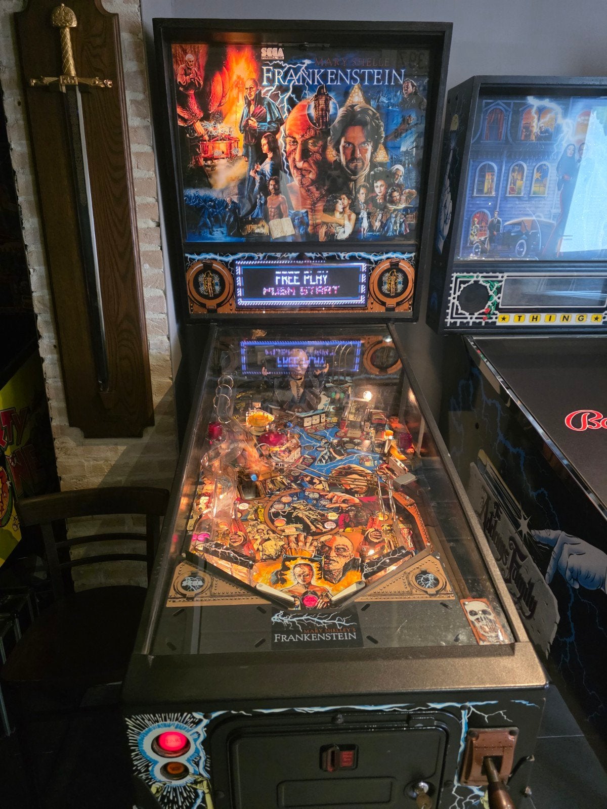 Frankenstein Sega Flipperkast, Ophalen, Gebruikt, Sega, Dot-matrix