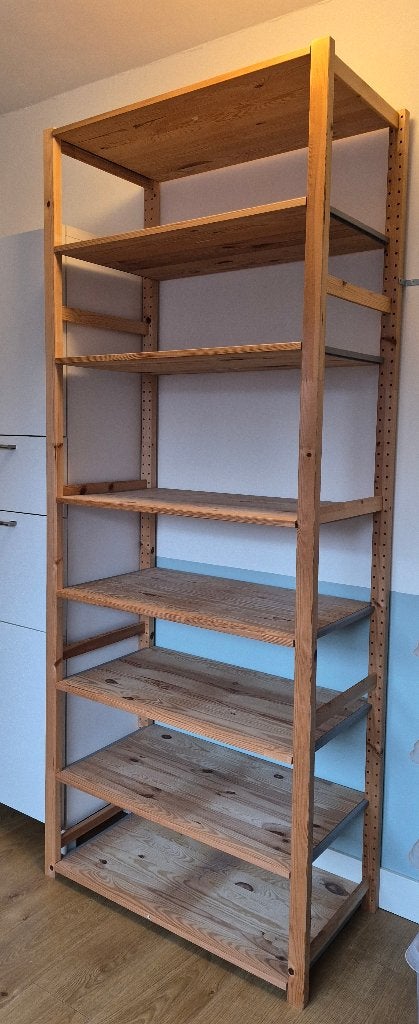 Ivar kast 89x50x226 8 planken (plus 3 extra), Ophalen, Gebruikt