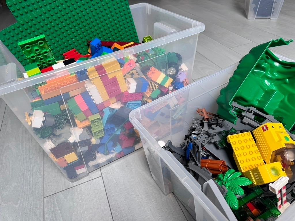 Mega set Duplo met treinen, rails en wasstraat, Ophalen, Gebruikt, Inclusief extra onderdelen, Duplo