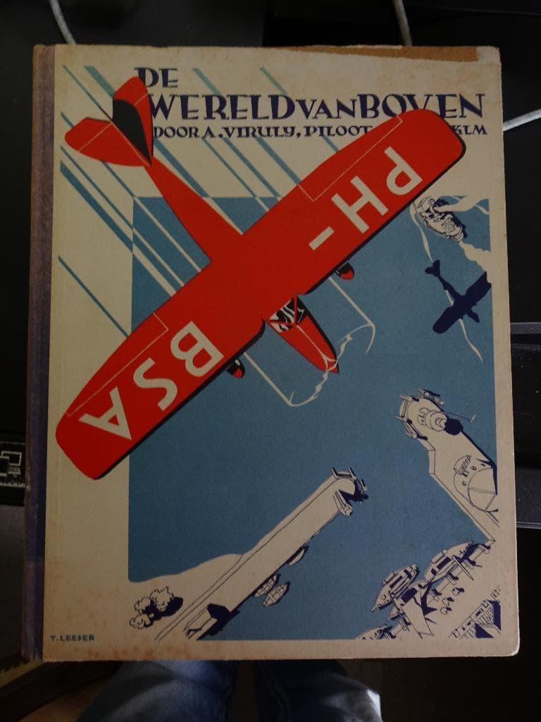 KLM 1935. "Wereld van Boven" Zeer oud boek., Verzenden, Gebruikt, Boek of Tijdschrift