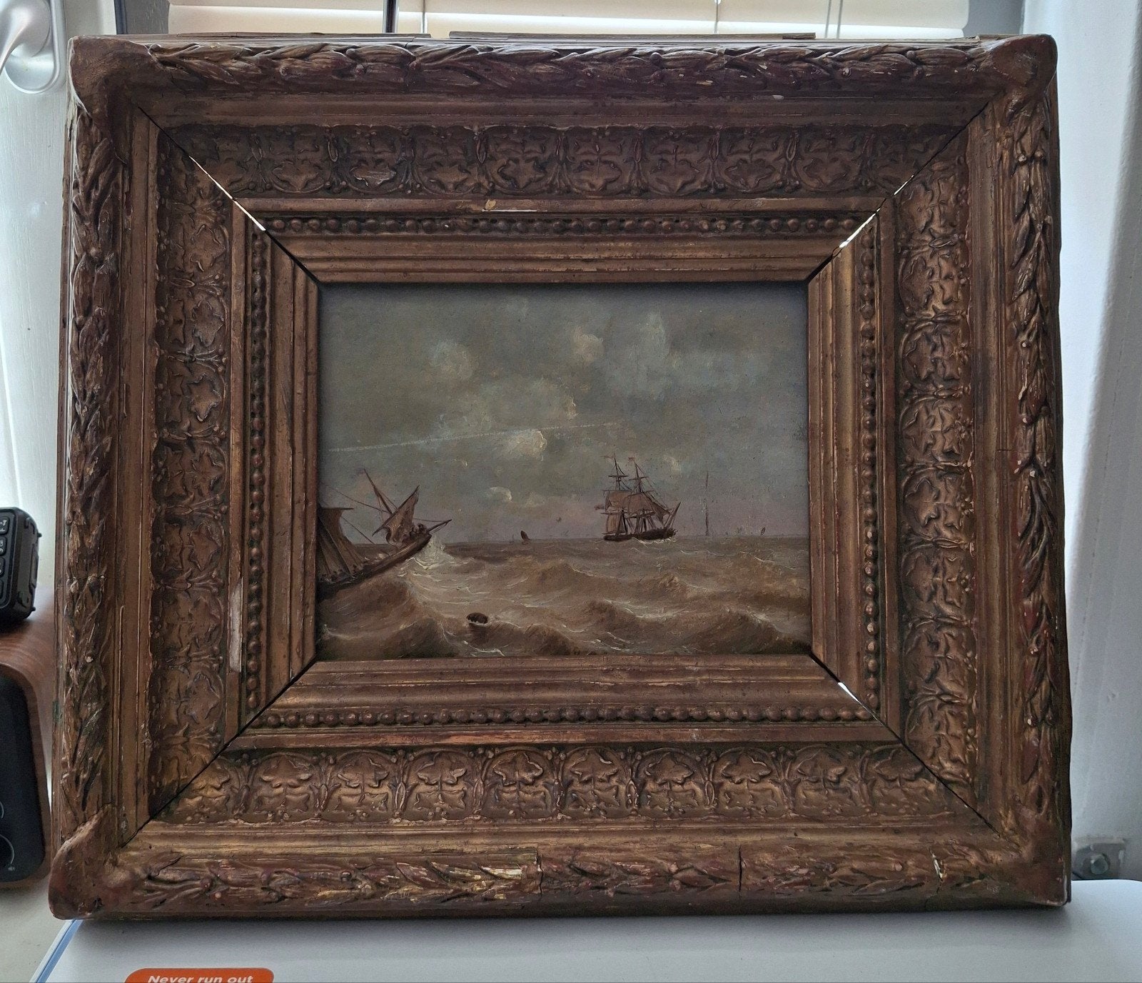 Maritiem Schilderij Abraham Hulk Sr. (1813-1897), Ophalen of Verzenden, Handgeschilderd, Maritiem / water, Paneel
