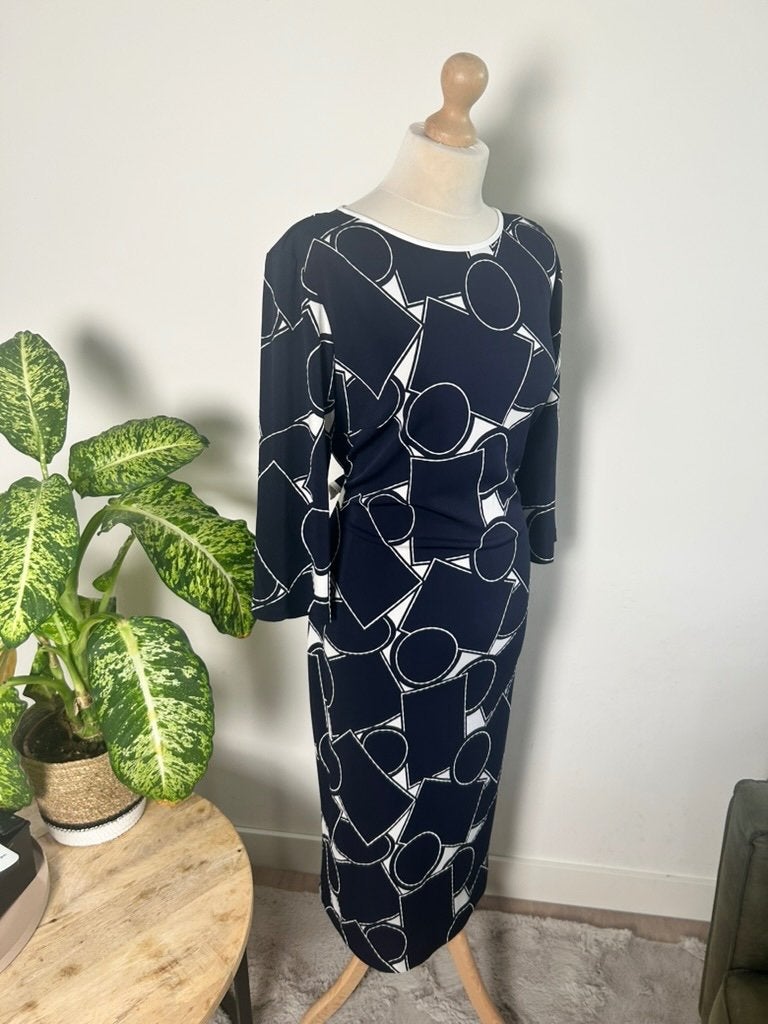 Joseph Ribkoff maat 44 46 classy blauwe jurk 3559, Joseph Ribkoff, Joseph Ribkoff, Blauw, Maat 46/48 (XL) of groter