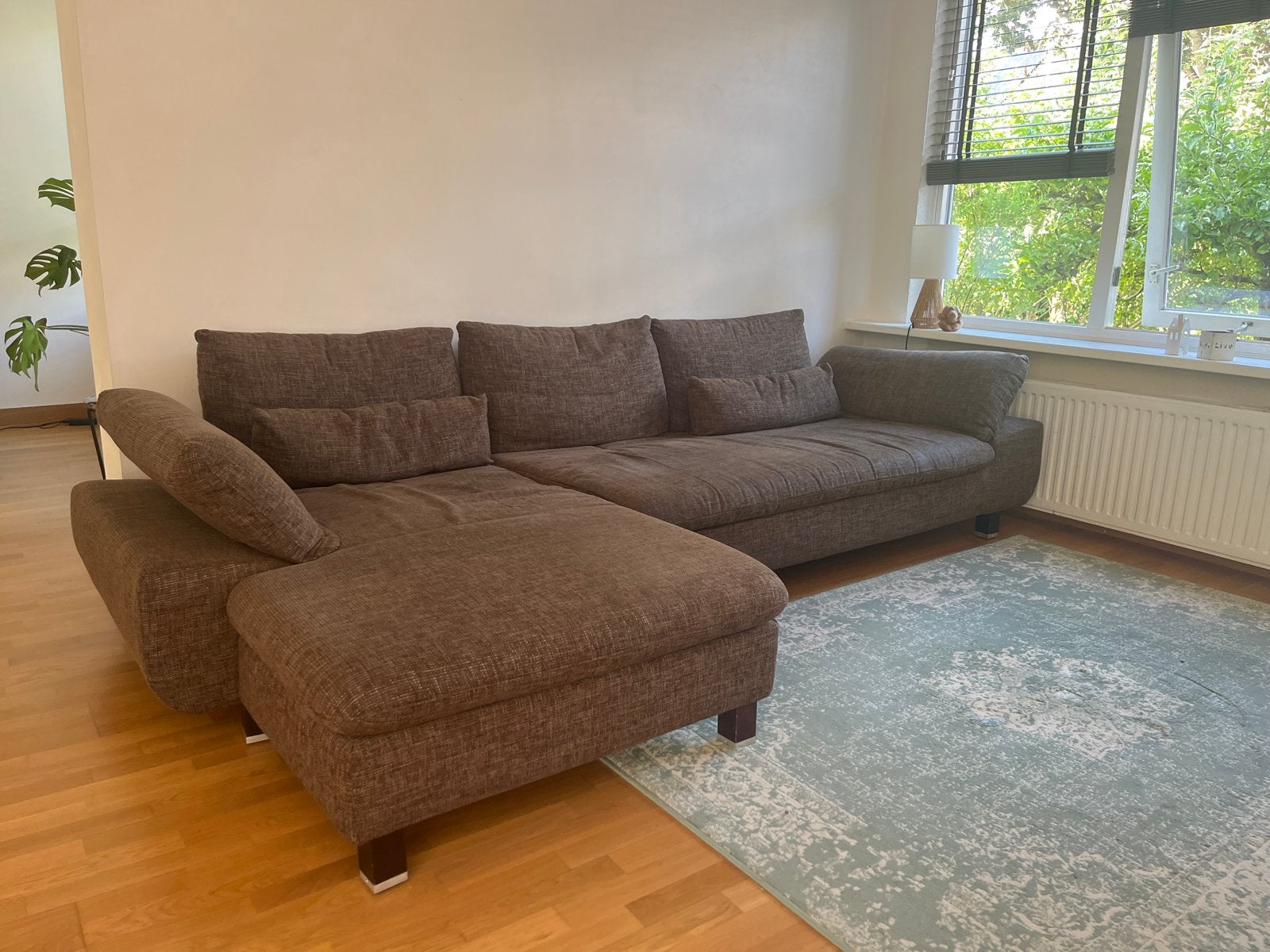Heerlijke plofbank met verstelbare rug- en zijleuningen, Ophalen, 250 tot 300 cm, Gebruikt, 100 tot 125 cm
