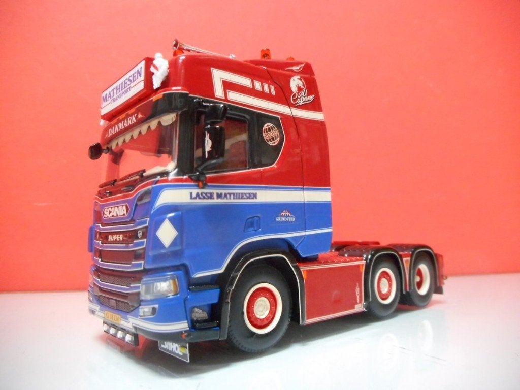 WSI SCANIA R HIGHLINE LASSE MATHIESEN, DENEMARKEN 01-4916, Ophalen of Verzenden, Nieuw, Bus of Vrachtwagen, Wsi