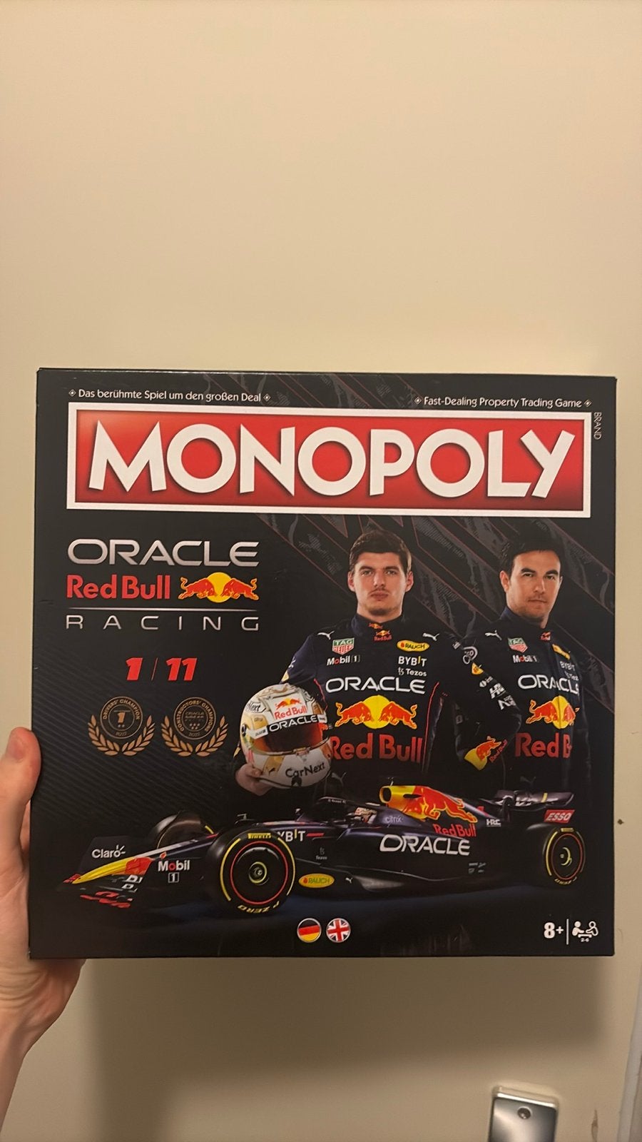 Monopoly Oracle Red Bull Racing F1 editie, Hobby en Vrije tijd, Gezelschapsspellen | Bordspellen, Drie of vier spelers, Ophalen of Verzenden