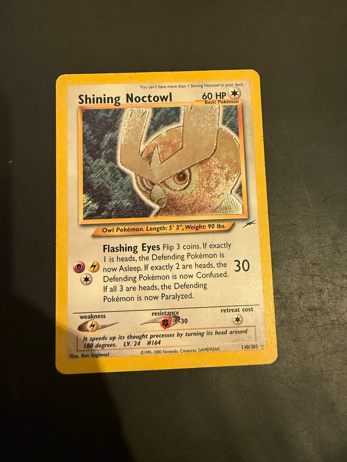 Shining Noctowl 110/105 uit Neo Destiny (2002), Ophalen of Verzenden, Gebruikt, Losse kaart, Foil