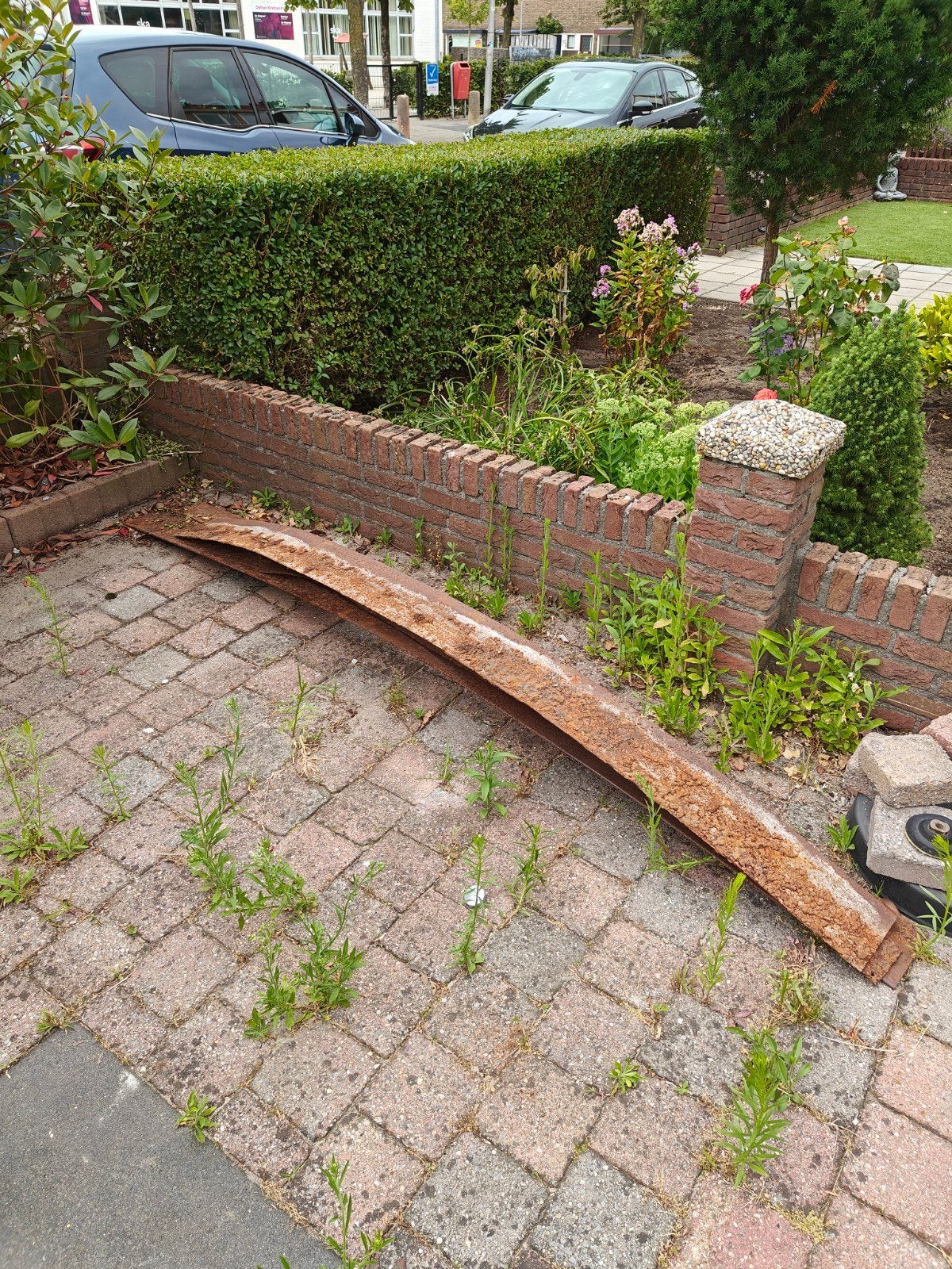 Cortenstaal platen/randen - gratis af te halen, Tuin en Terras, Overige materialen, Gebruikt, Bruin, Overige typen