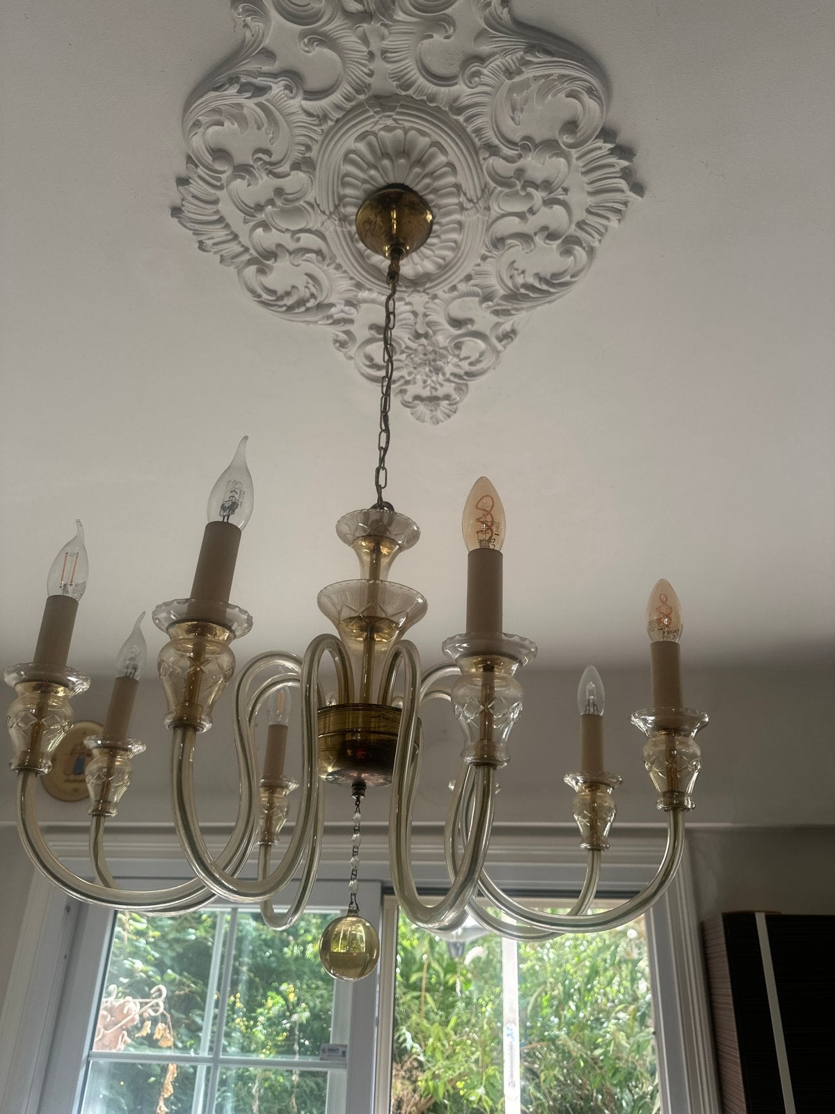 Elegante kroonluchter met 8 armen, Antiek en Kunst, Ophalen