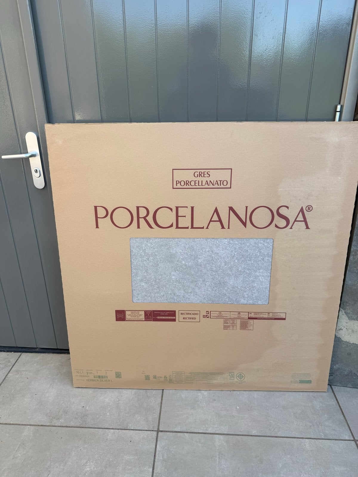 6 stuks nieuwe Porcelanosa Verbier Silver 120x120 cm tegels, 60 cm of meer, Keramiek, Nieuw, Ophalen of Verzenden