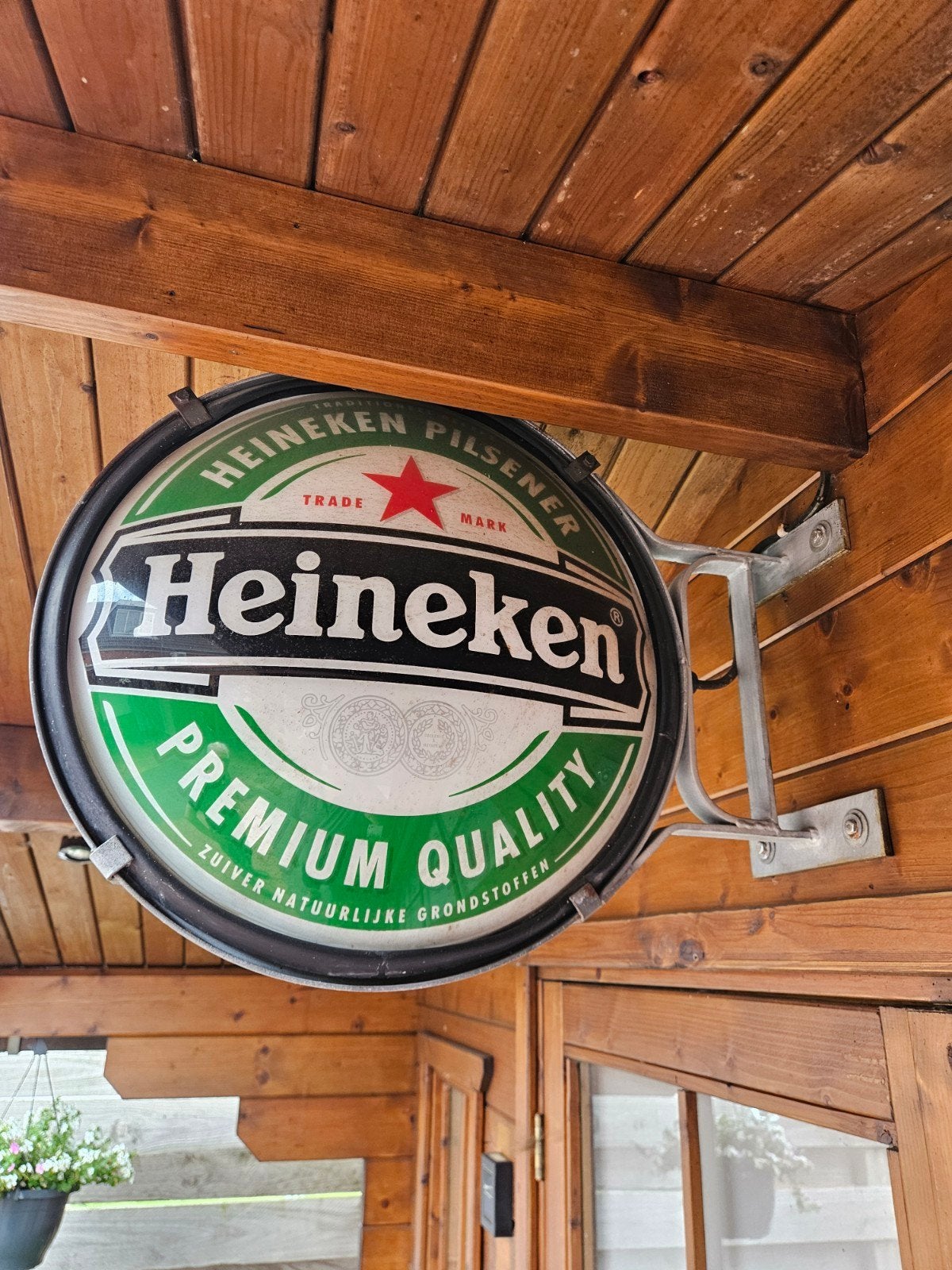 Heineken Lichtbak - 50cm diameter, incl. kabel, Verzamelen, Merken en Reclamevoorwerpen, Ophalen, Zo goed als nieuw, Lichtbak of (neon) lamp