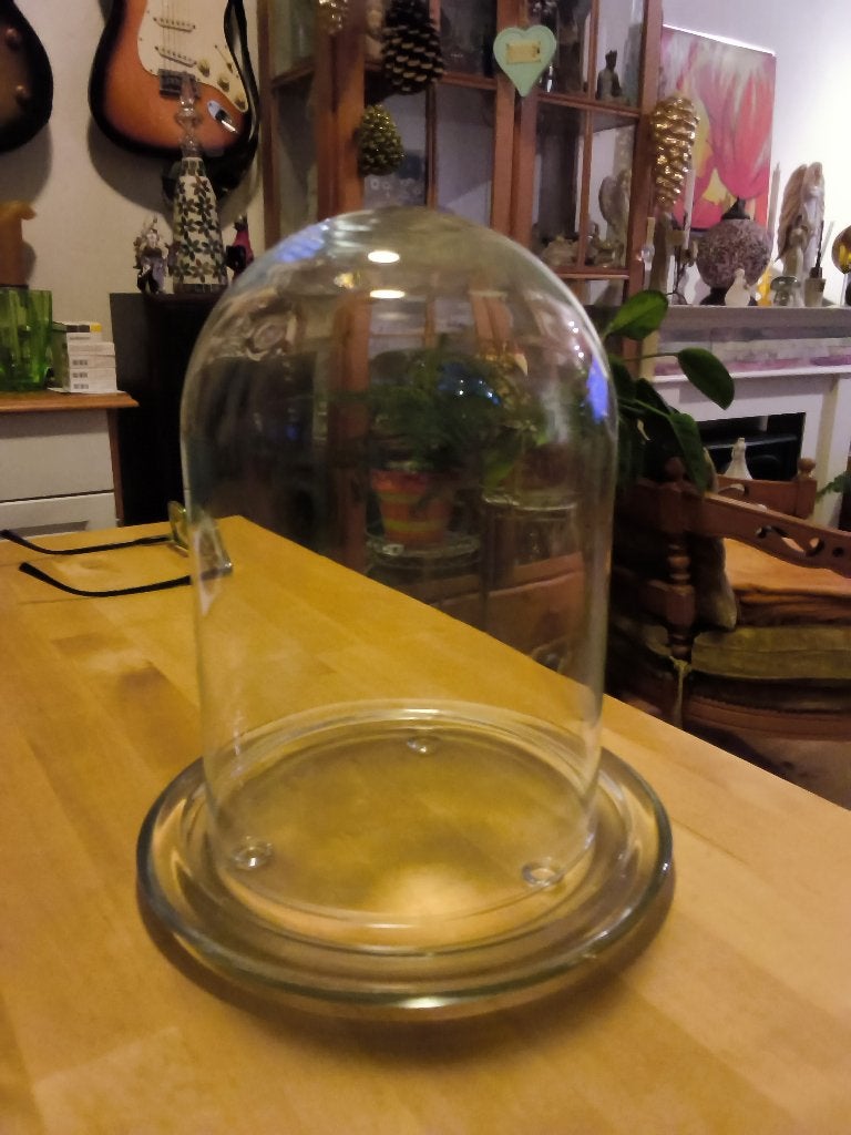 Glazen stolpen, 30 cm, Ophalen of Verzenden, Zo goed als nieuw, Met plateau