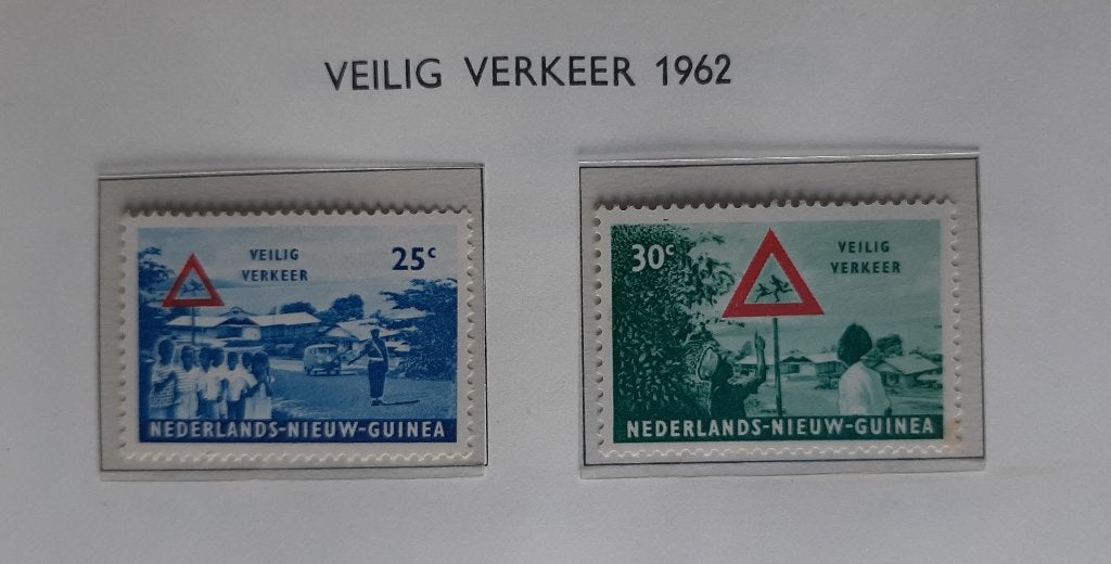 1962 Nederlands Nieuw Guinea Veilig verkeer Nvph Nr. 73 - 74, Postzegels en Munten, Ophalen, Postfris, Nieuw-Guinea