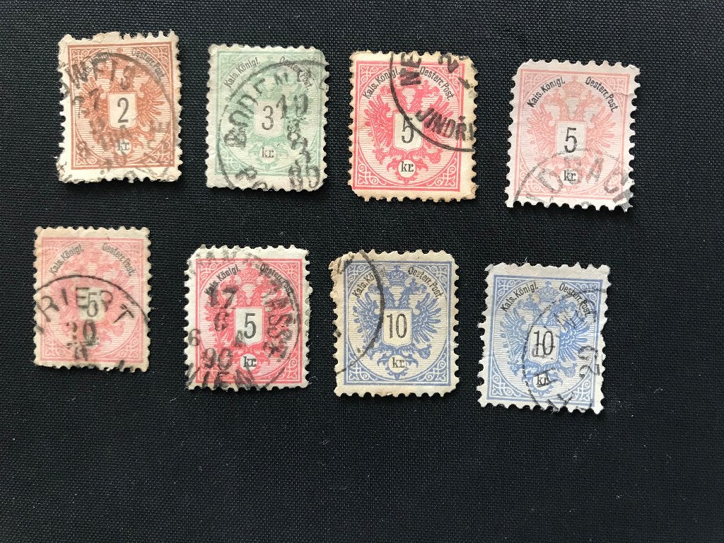 postzegels Oostenrijk - Dubbelkoppige adelaar - 1883, Ophalen of Verzenden, Gestempeld