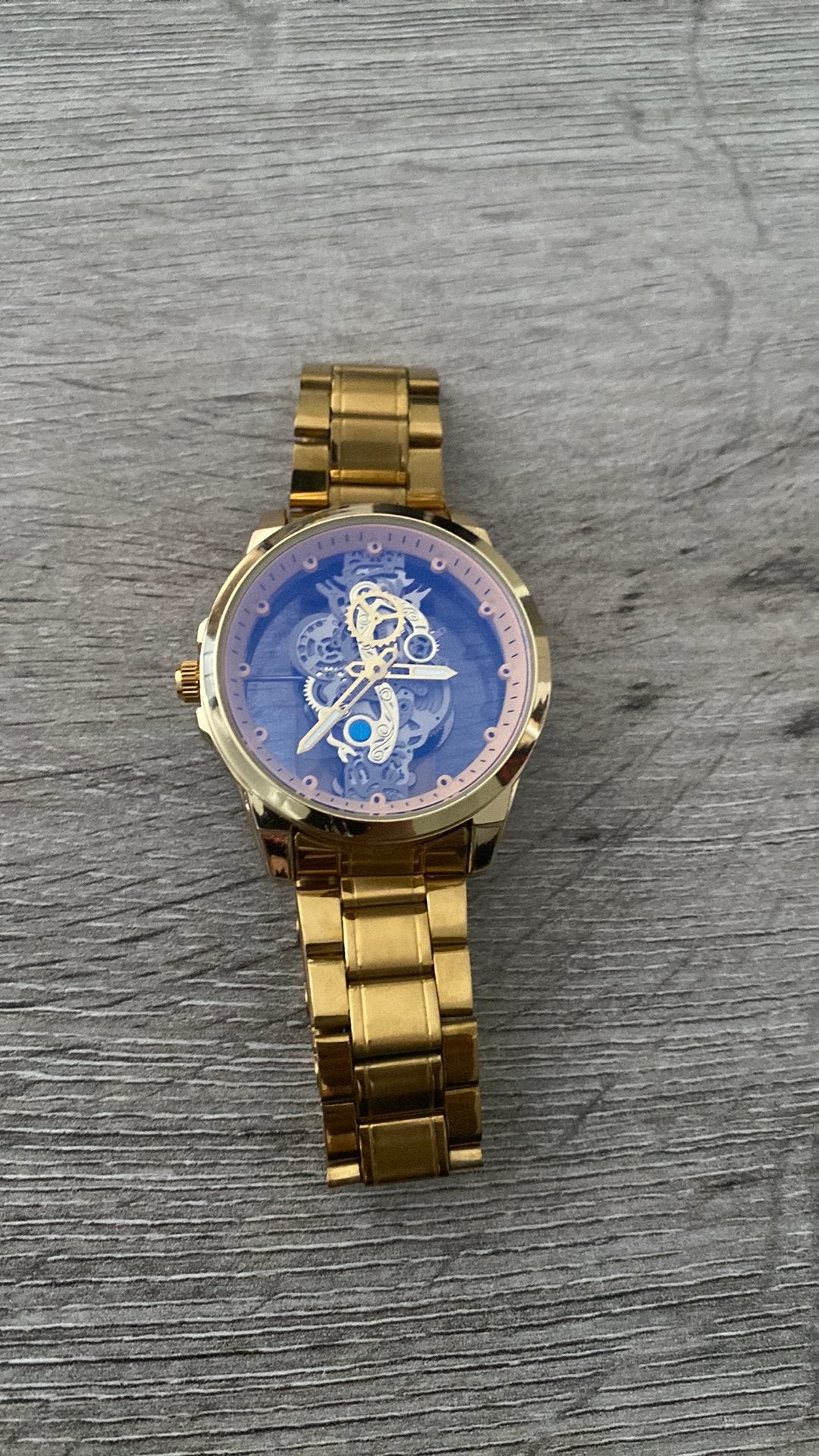 Een horloge van goudkleurig metaal (Pols horloge), Ophalen of Verzenden, Zo goed als nieuw, Staal, Overige merken