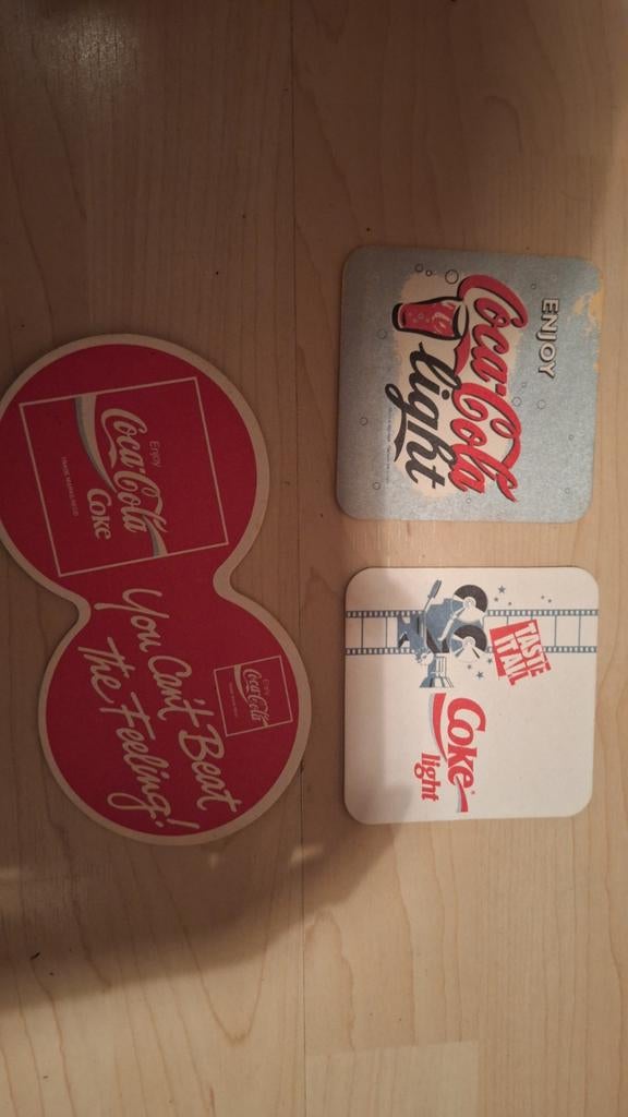 Vintage Coca-Cola Viltjes - Set van 3, Ophalen of Verzenden, Gebruikt, Gebruiksvoorwerp