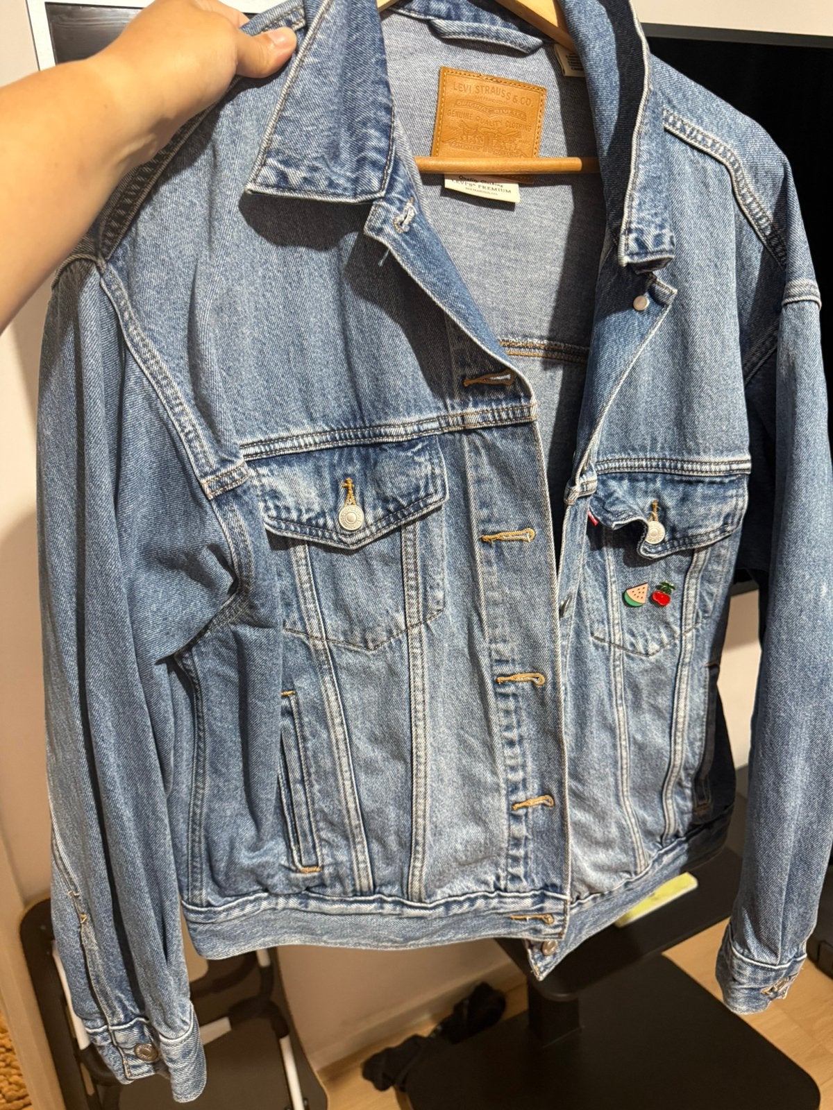 Levi’s spijkerjas – maat M, Ophalen of Verzenden, Zo goed als nieuw, Maat 52/54 (L), Blauw