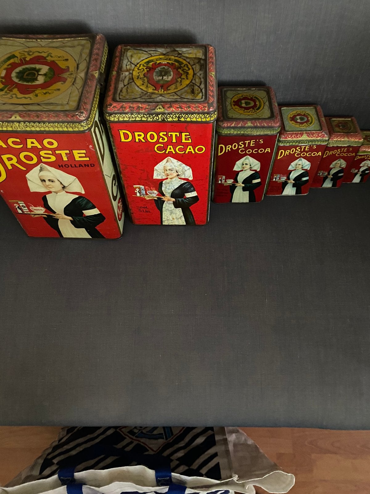 Antieke Droste blikken hoogste 28 cm, Verzenden, Zo goed als nieuw, Overige, Droste