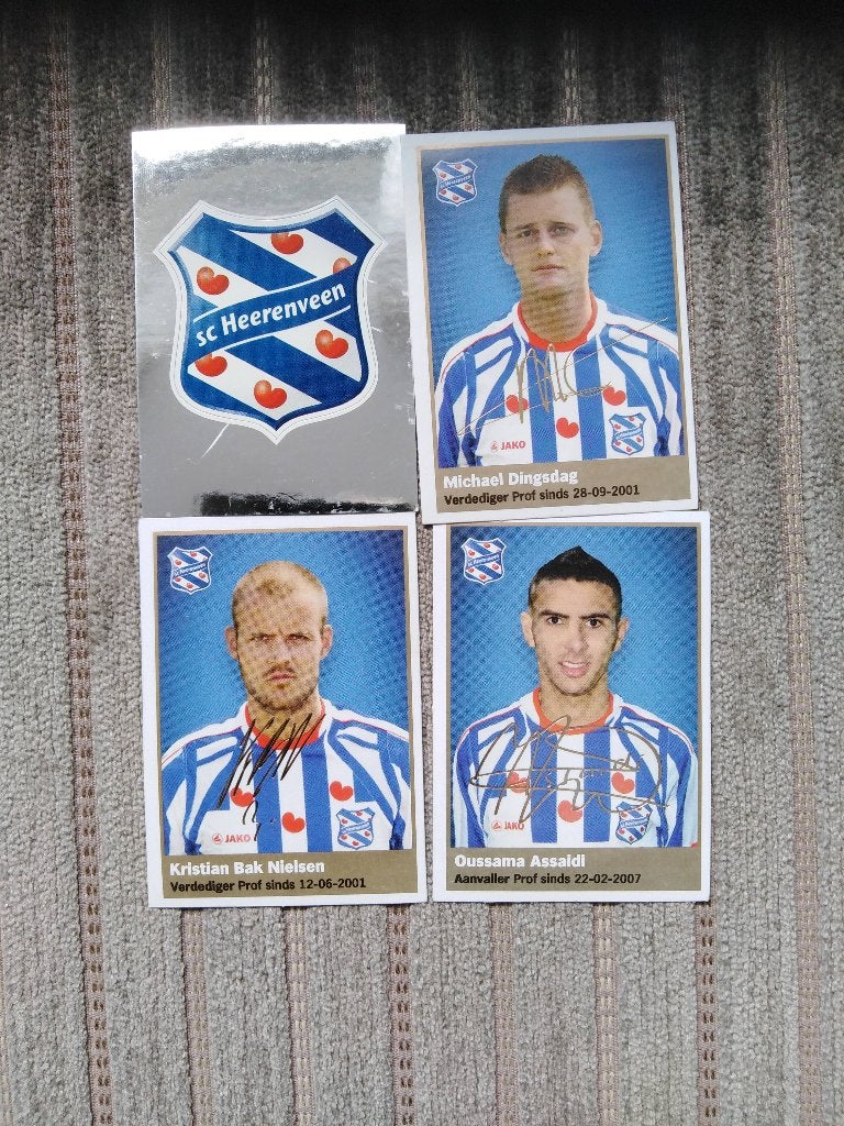 4 plaatjes SC Heerenveen, Ophalen of Verzenden, Zo goed als nieuw, Overige binnenlandse clubs, Poster, Plaatje of Sticker