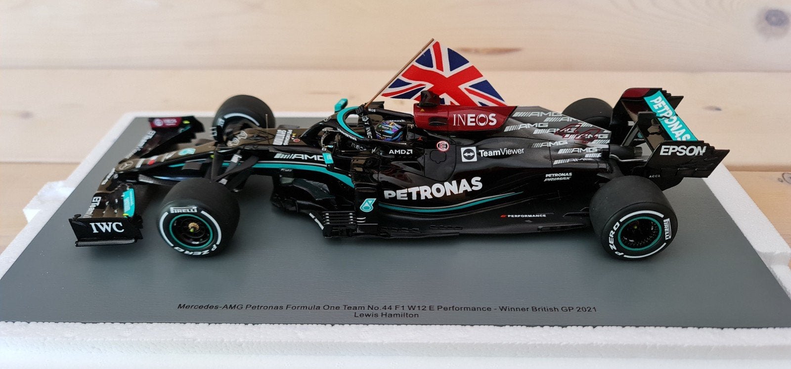 Lewis Hamilton Mercedes 2021 winner British GP 2021 1:18, Ophalen of Verzenden, Nieuw, Formule 1