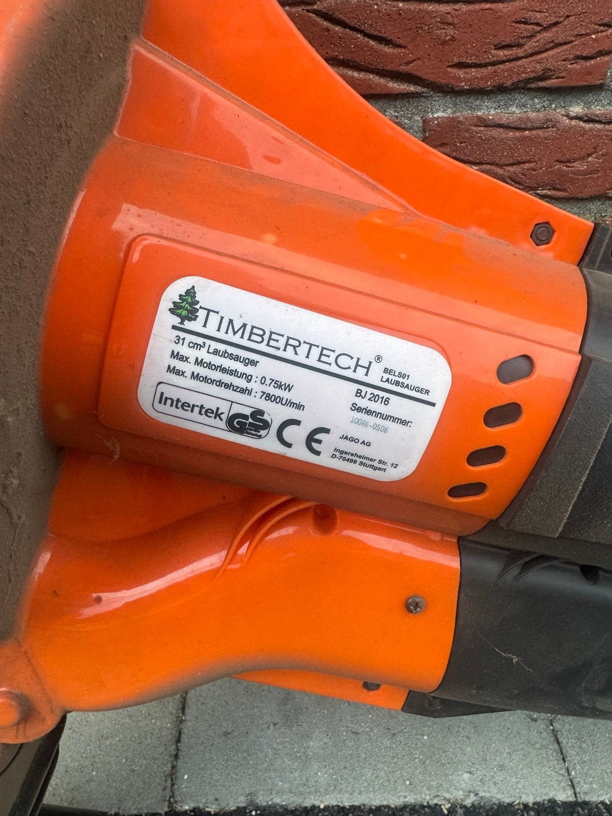 Timbertech Bladblazer/Zuiger Benzine - Krachtig en Compleet, Tuin en Terras, Bladblazers, Ophalen, Benzine, Gebruikt, Handgedragen