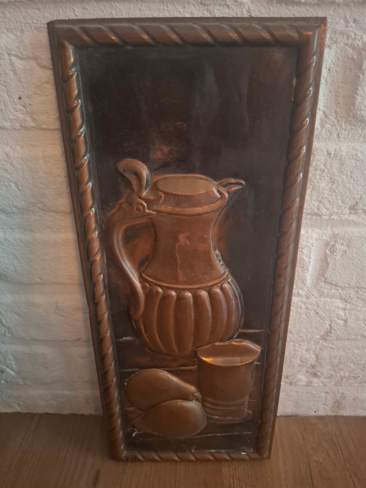 Vintage Koperen Wanddecoratie - Reliëf Kunst, Ophalen