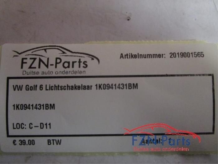Licht Schakelaar Volkswagen Golf (22735516), Auto-onderdelen, Ophalen of Verzenden, Gebruikt