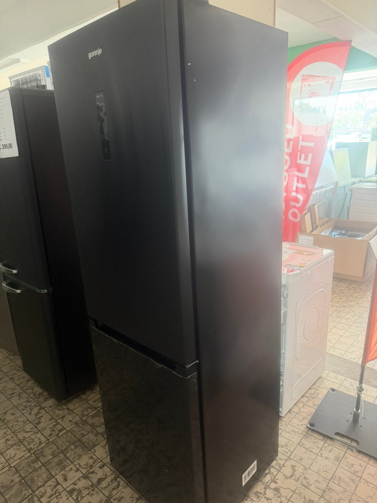 Gorenje zwarte koelvriescombinatie nieuw 3 vriesladeno frost, Ophalen, Gorenje, Gorenje, 200 liter of meer