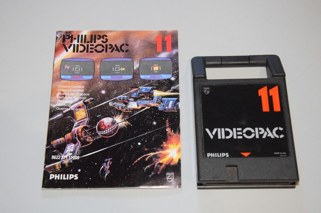 Philips Videopac : Cosmic Conflict (11), Spelcomputers en Games, Gebruikt, 1 speler, Racen en Vliegen, Ophalen of Verzenden