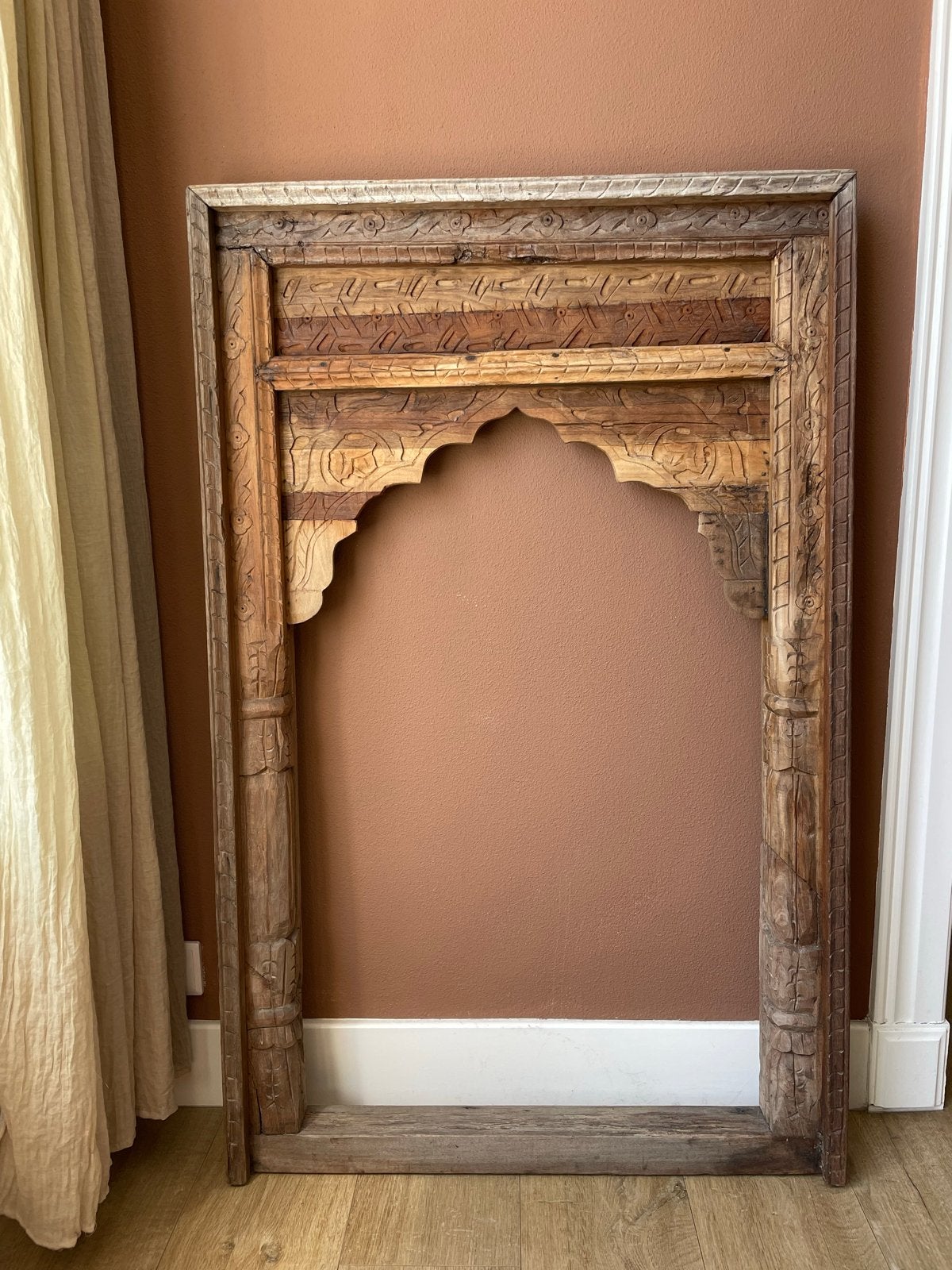 Antieke Indiase Decoratie Poort - Echt Houtsnijwerk, Ophalen