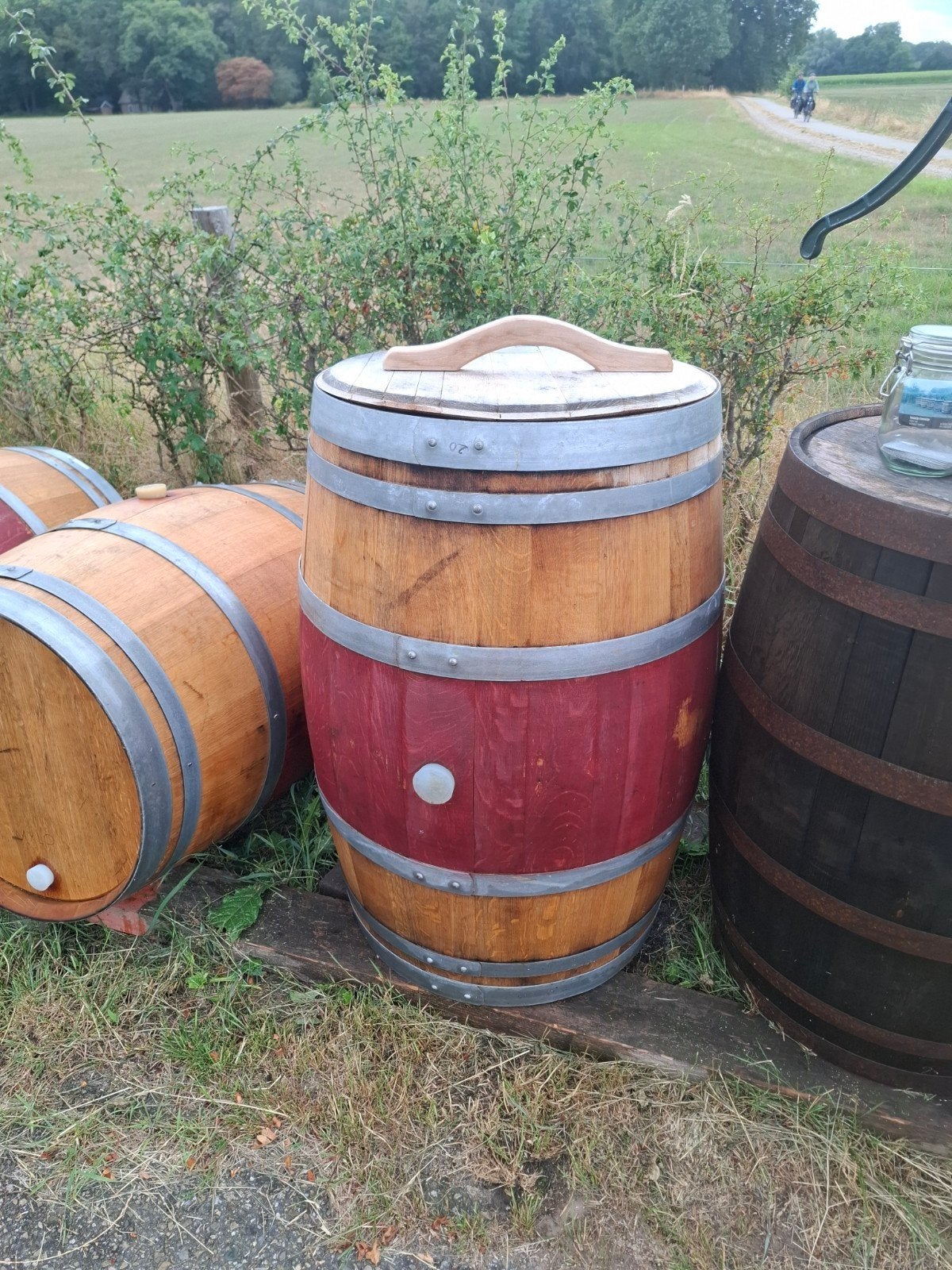 Wijn- en whiskeyvaten als regentonnen, Tuin en Terras, Regentonnen, 150 liter of meer, Ophalen, Gebruikt, Hout