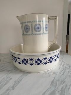 Lampet set kan en schaal Vintage Poppelsdorf Antiek, Ophalen of Verzenden