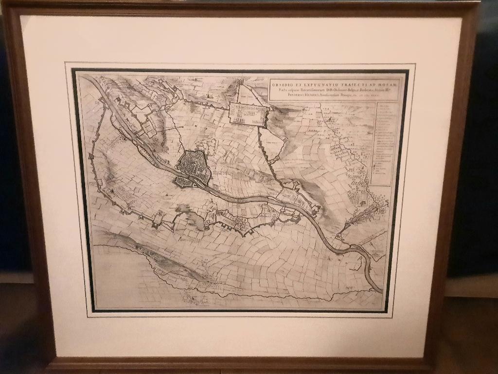 Kopergravure (Joan Blaeu) Belegering en inname Maastricht, Antiek en Kunst, Kunst | Etsen en Gravures, Ophalen, Militair, 72 cm