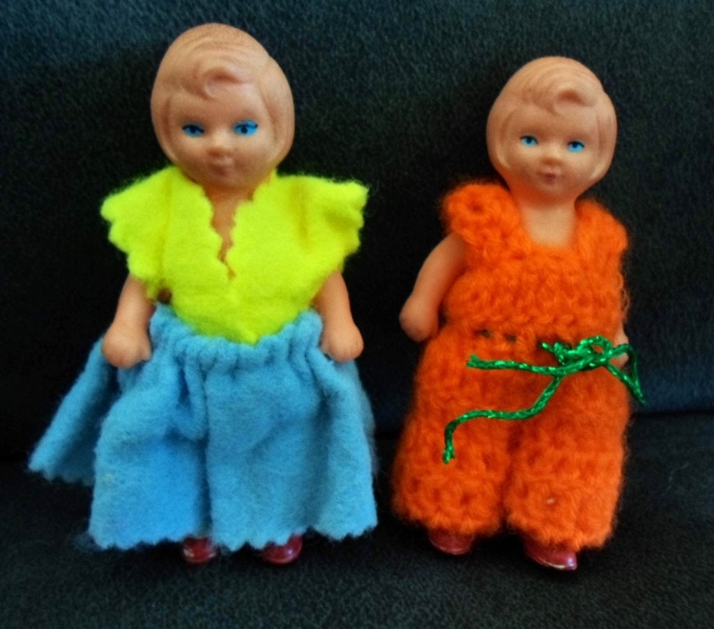 2 oude popjes. Jaren '50. 3 euro per stuk., Verzamelen, Poppen, Gebruikt, Pop, Ophalen of Verzenden